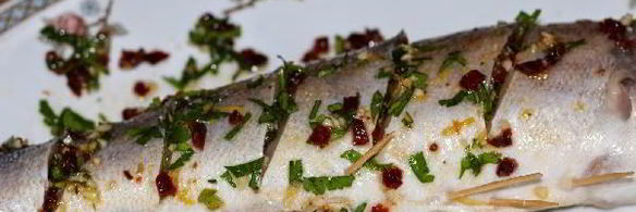 судак, запеченый на итальянский манер