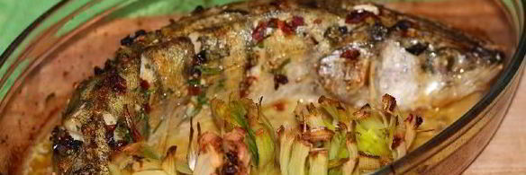 судак, запеченый на итальянский манер