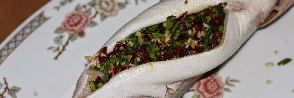 судак, запеченый на итальянский манер