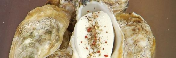 устрицы, гратинированные под сыром моцарелла