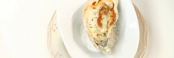 устрицы, гратинированные под сыром моцарелла