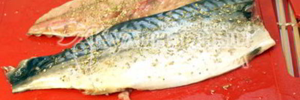 запеченная скумбрия с рисом
