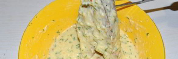 жареная кета в сырном кляре