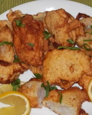 Жареное филе минтая