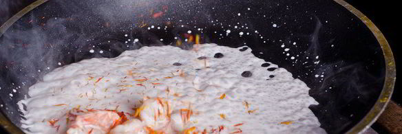 шафрановая лапша с креветками