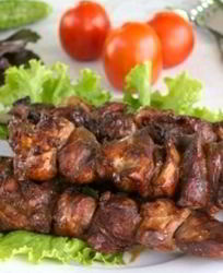Быстрый мясной шашлык в соевом соусе