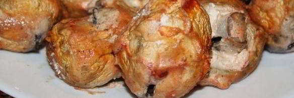 грибной шашлык в сметане