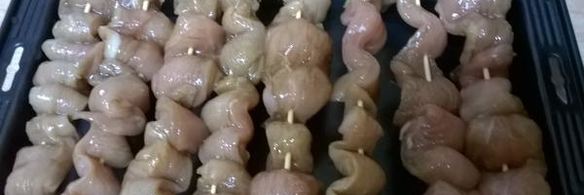 куриный шашлычок с кленовым соусом