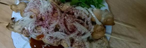 куриный шашлычок с кленовым соусом