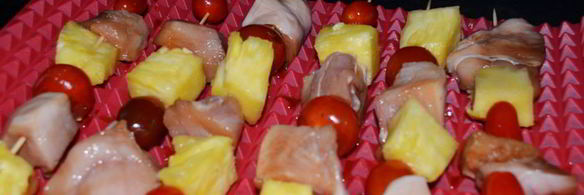 куриный шашлык с ананасом