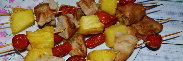 куриный шашлык с ананасом