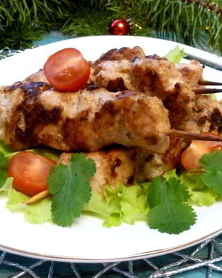 Куриный шашлык в ореховом маринаде