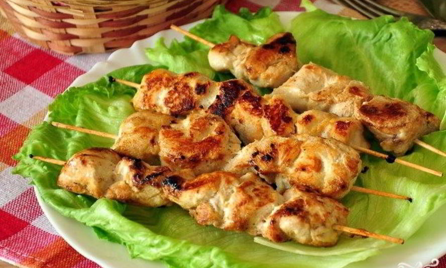 Рецепт куриных шашлычков на шпажках на сковороде