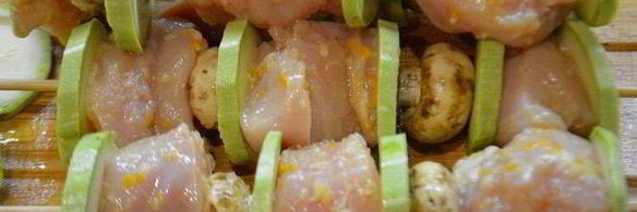 куриные шашлычки в имбирно-цитрусовом маринаде