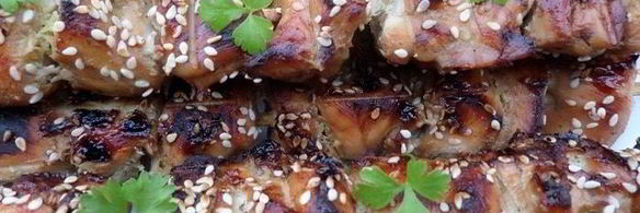 куриные шашлычки в кунжуте