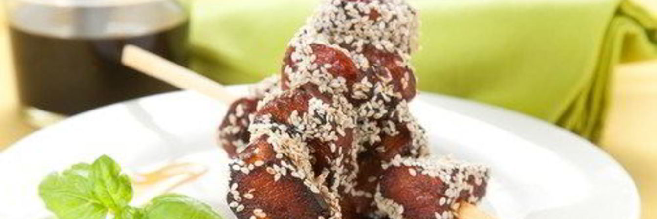 Куриные шашлыки в кунжуте