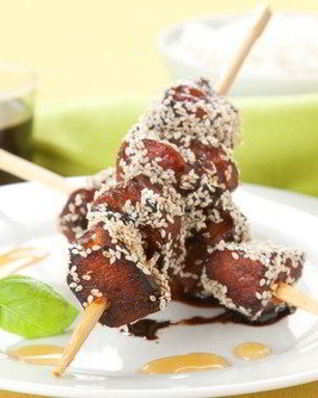 Куриные шашлыки в кунжуте