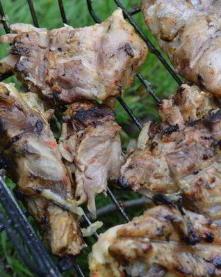 Мясо на костре