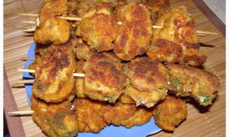 Рецепт шашлычков из курицы в панировке