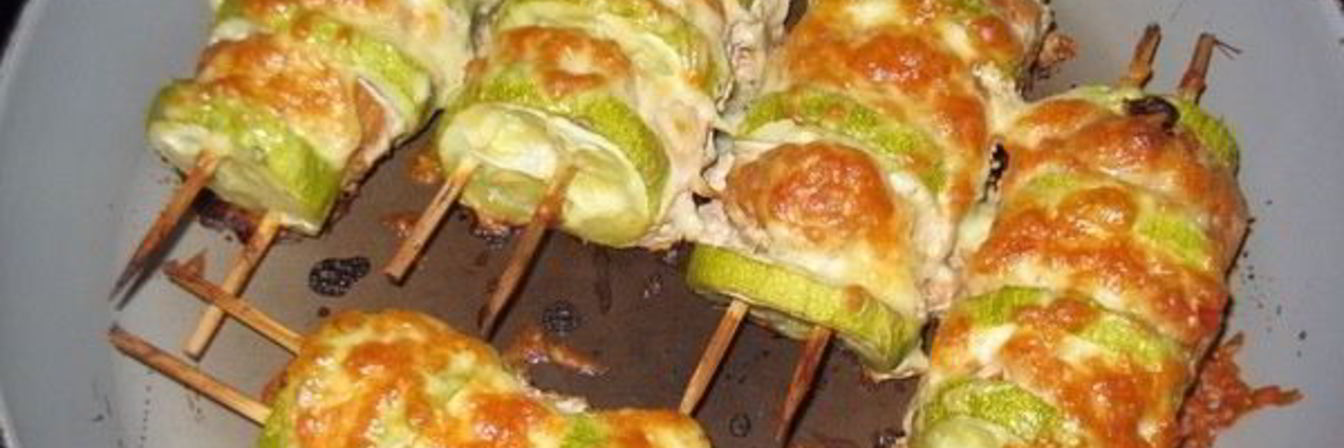 Шашлычки с цукини и фаршем