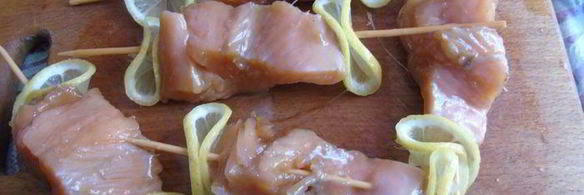 шашлычок из лосося