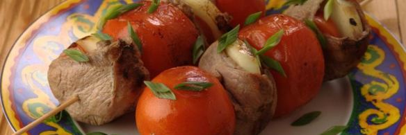 шашлык из баранины с помидорами