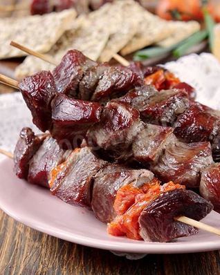 Шашлык из говядины в духовке