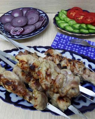 Шашлык из кролика на минеральной воде