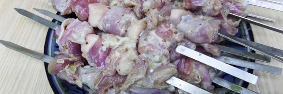 шашлык из кролика на минеральной воде