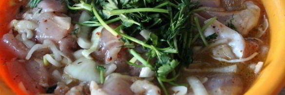 шашлык из куриного филе на минералке