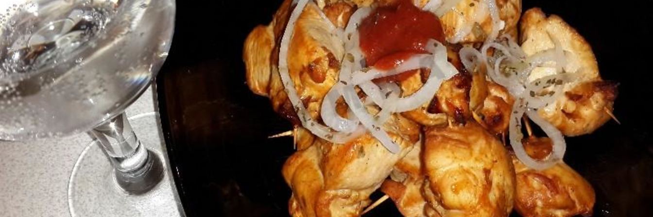 Шашлык из куриной грудки в духовке