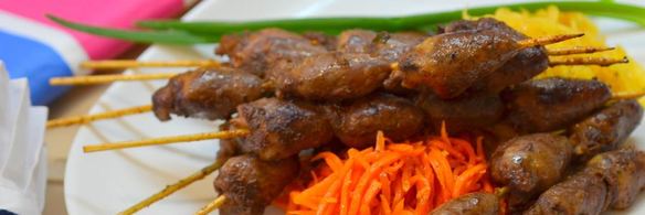 шашлык из куриных сердечек