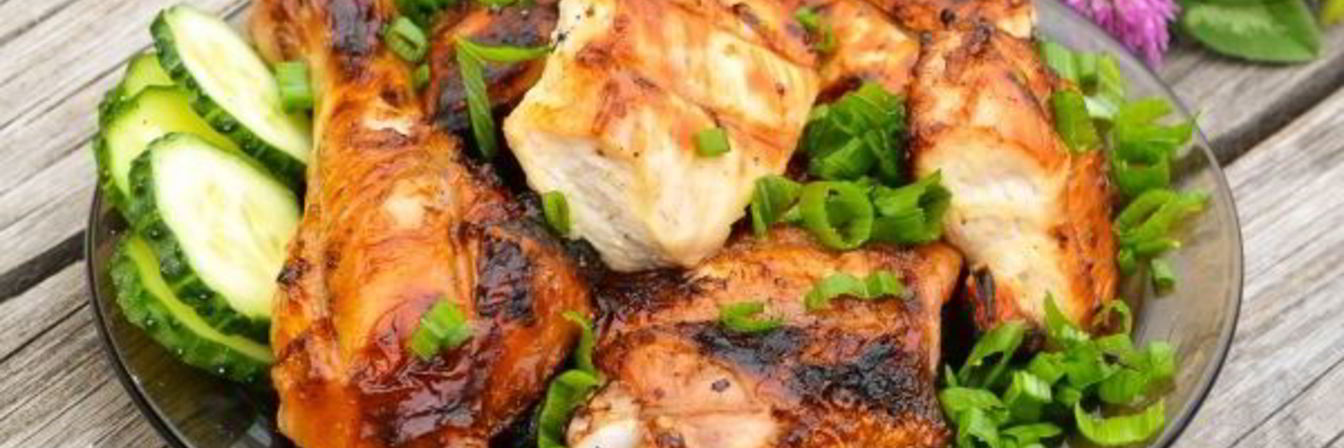 Шашлык из курицы с уксусом и луком