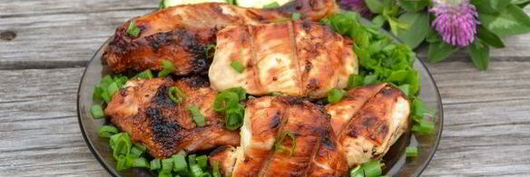 шашлык из курицы с уксусом и луком