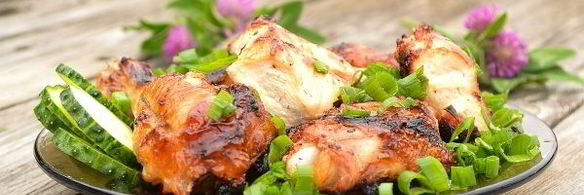 шашлык из курицы с уксусом и луком