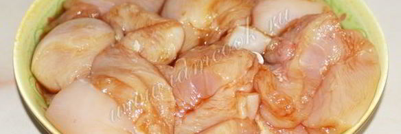 шашлык из курицы в духовке