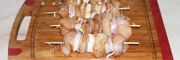 шашлык из курицы в духовке