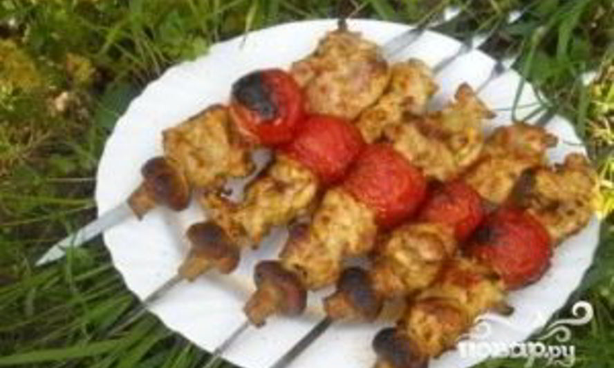 Рецепт шашлыка из курицы в майонезе