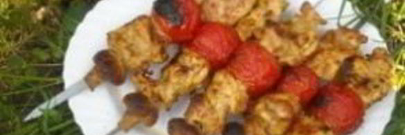 шашлык из курицы в майонезе