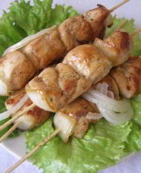 Шашлык из курицы в мультиварке