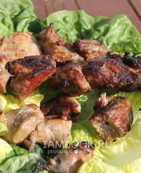 Шашлык из свинины на минералке