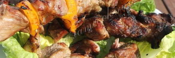 шашлык из свинины на минералке