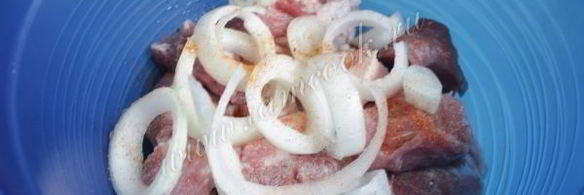 шашлык из свинины на минералке