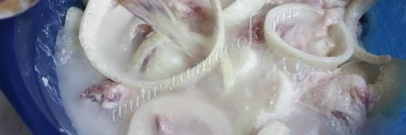 шашлык из свинины на минералке