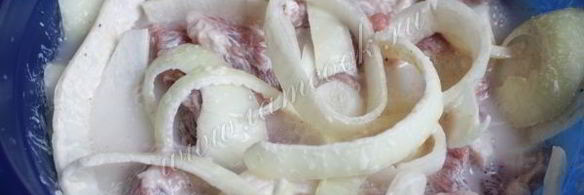 шашлык из свинины на минералке