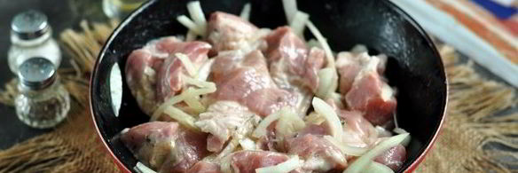 шашлык из свинины на сковороде
