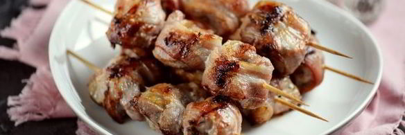 шашлык из свинины на сковороде