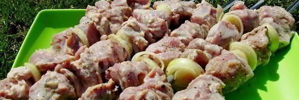 шашлык из свинины с луком