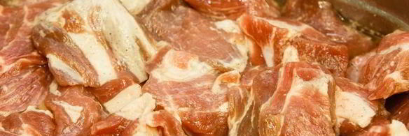 шашлык из свинины с овощами