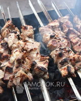 Шашлык из свинины в кефире